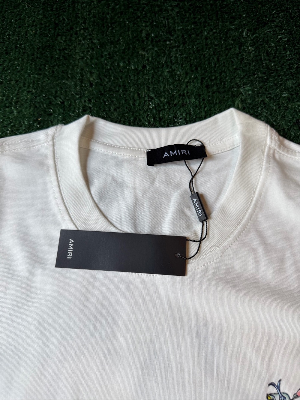 White Tee with Floral Logo - Picture 3 of 11
